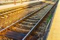 Rail traks at Bucharest North Train Station