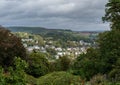 Small town of Calstock on River Tamar in Cornwall