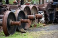 Rail wheels Royalty Free Stock Photo