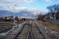 Rail Yard near Brescia, Italy Royalty Free Stock Photo