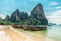 Railay beach in Krabi region, Thailand Royalty Free Stock Photo