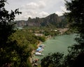 Railay Beach, Thailand - May 7, 2016 : Railay Viewpoint overlooking onto East Railay Beach, Thailand