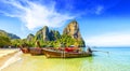Railay West Beach in Thailand Royalty Free Stock Photo