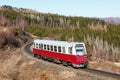 Railcar of Harzer Schmalspurbahnen HSB train railway in Wernigerode, Germany Royalty Free Stock Photo
