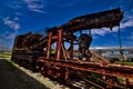 Railcar mounted crane at the national railroad museum in Green Bay WI