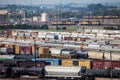 Railcars on Tracks Royalty Free Stock Photo