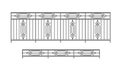 Railing parapet metal for exterior