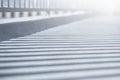 Railing shadow on the bridge Royalty Free Stock Photo