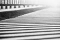 Railing shadow on the bridge Royalty Free Stock Photo