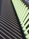 railing shadow on a bridge Royalty Free Stock Photo