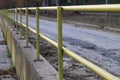 Railing on the street - Perspective view Royalty Free Stock Photo