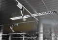 Railing system for spotlight lighting in video studio stock photo