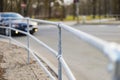 Railings of metal pipe Royalty Free Stock Photo