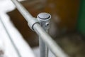 Railings of metal pipe Royalty Free Stock Photo