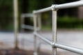 Railings of metal pipe Royalty Free Stock Photo