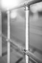 Railings of metal pipe Royalty Free Stock Photo