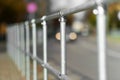 Railings of metal pipe Royalty Free Stock Photo