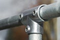 Railings of metal pipe Royalty Free Stock Photo