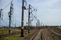 Destroyed railroad and train station of Lyman, Ukraine - April 05, 2023