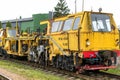 Railroad ballast tamping machine VPR-1200. Royalty Free Stock Photo