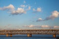 Railroad bridge in Dnepropetrovsk Royalty Free Stock Photo