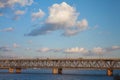 Railroad bridge in Dnepropetrovsk Royalty Free Stock Photo