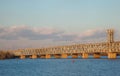 Railroad bridge in Dnepropetrovsk Royalty Free Stock Photo