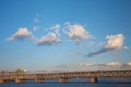 Railroad bridge in Dnepropetrovsk Royalty Free Stock Photo