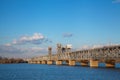 Railroad bridge in Dnepropetrovsk Royalty Free Stock Photo