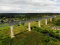 Railroad bridge of Lyduvenai, Lithuania. Longest bridge in Lithuania