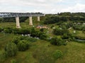 Railroad bridge of Lyduvenai, Lithuania. Longest bridge in Lithuania