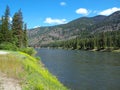 Railroad Bridge over the Clark Fork River in Montana, USA Royalty Free Stock Photo