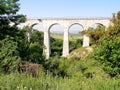 Railroad bridge. Royalty Free Stock Photo