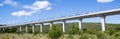 Railroad bridge for TGV in France Royalty Free Stock Photo