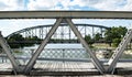 Railroad Bridge over the Brazos river Royalty Free Stock Photo