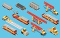 Railroad Building Machinery Set