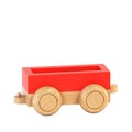 Railroad car, railcar, wagon, carriage 3d rendering, part of train font set