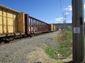 Railroad cars in West Haverstraw, NY. Royalty Free Stock Photo