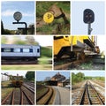 Railroad collage Royalty Free Stock Photo