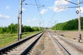 Railroad in the countryside Royalty Free Stock Photo