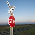 Railroad crossing Royalty Free Stock Photo