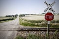 Railroad crossing Royalty Free Stock Photo