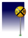 Railroad crossing sign Royalty Free Stock Photo