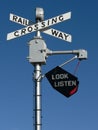 Railroad Crossing Sign Royalty Free Stock Photo