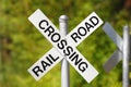 Railroad Crossing Sign Royalty Free Stock Photo