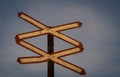 Railroad crossing sign Royalty Free Stock Photo