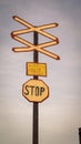 Railroad crossing sign Royalty Free Stock Photo