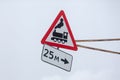 Railroad crossing sign. Road sign Royalty Free Stock Photo