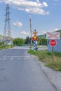 Railroad Crossing Sign Stop Royalty Free Stock Photo