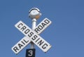 Railroad crossing sign Royalty Free Stock Photo